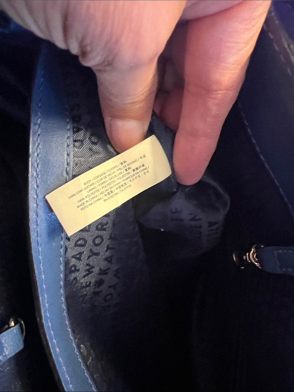 Worn once, kate spade, Linzi Maple Court scalloped Blue satchel - Picture 10 of 10